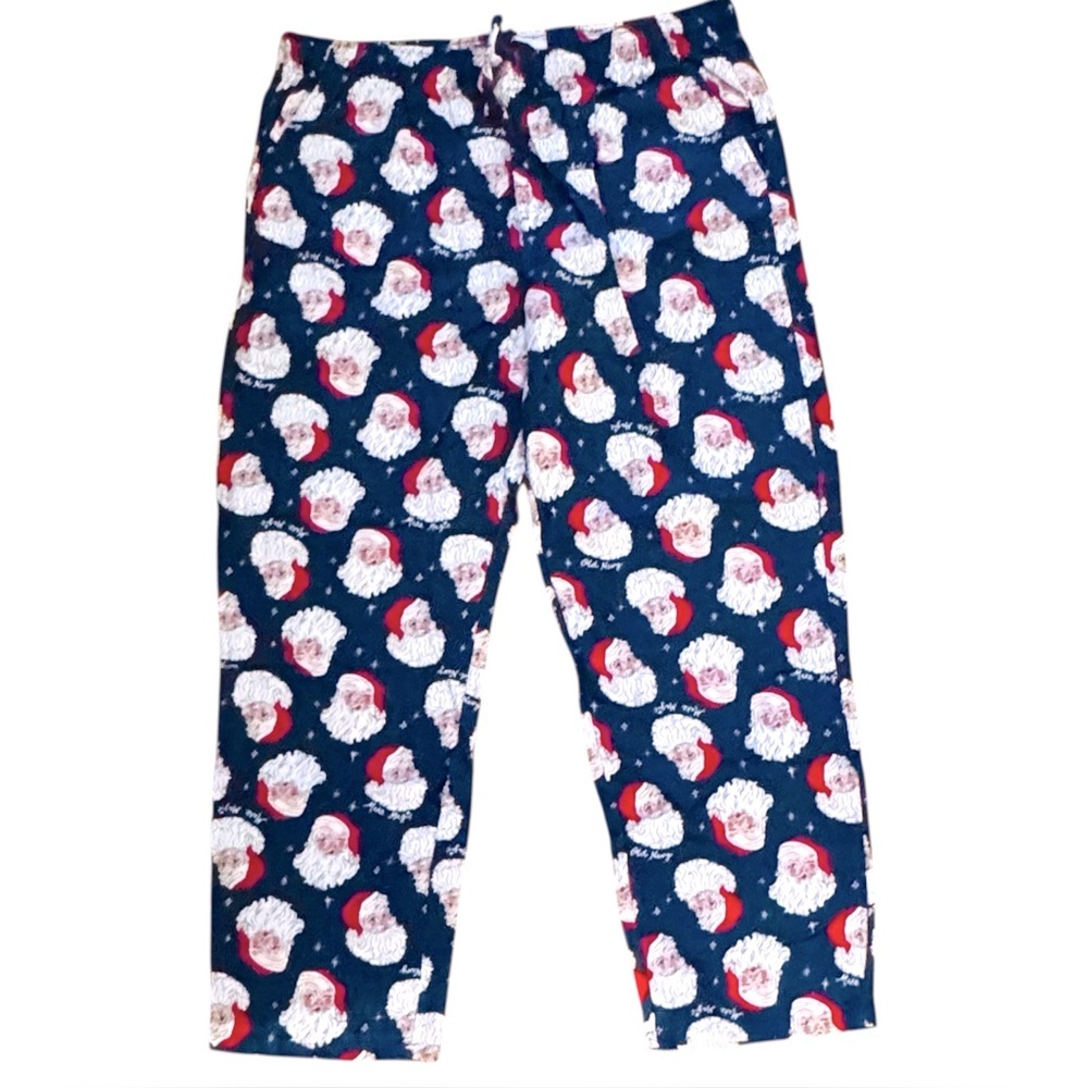 Old Navy Size XXL Navy Cotton Flannel Santa Claus Pants Pockets